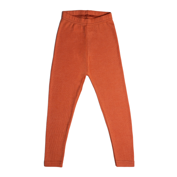 Kinder-Leggings, Feinripp mandarin