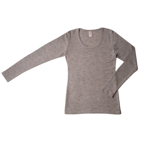 Ladies´ shirt long sleeved, fine rib