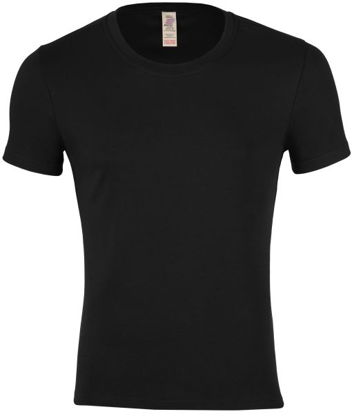 Herren-Shirt kurzarm, Interlock schwarz